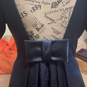 Backless Navy cocktail dress. Bridesmaid, formal, or just dressy occasion.